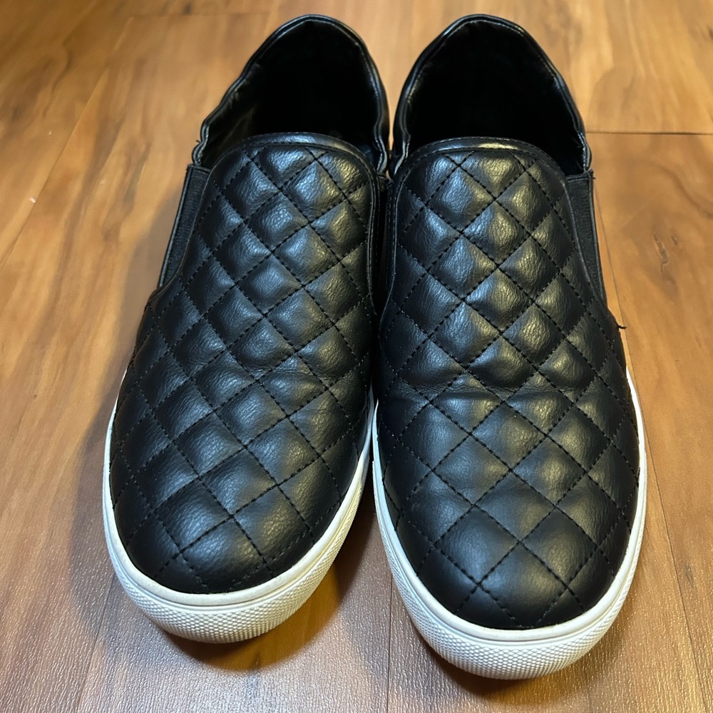 Quilted Black Slip-On Sneakers Steve Madden